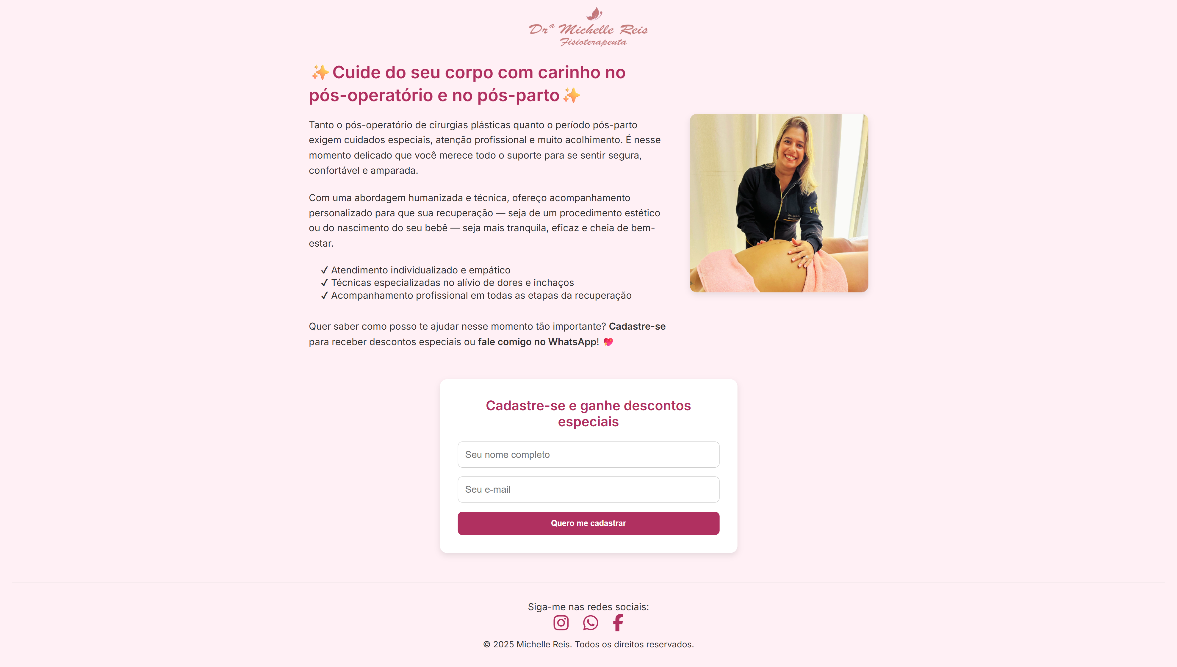 Landing page para clínica de cirurgia plástica